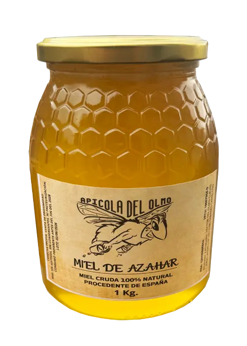 Bote de 1kg de cristal de miel de Azahar
