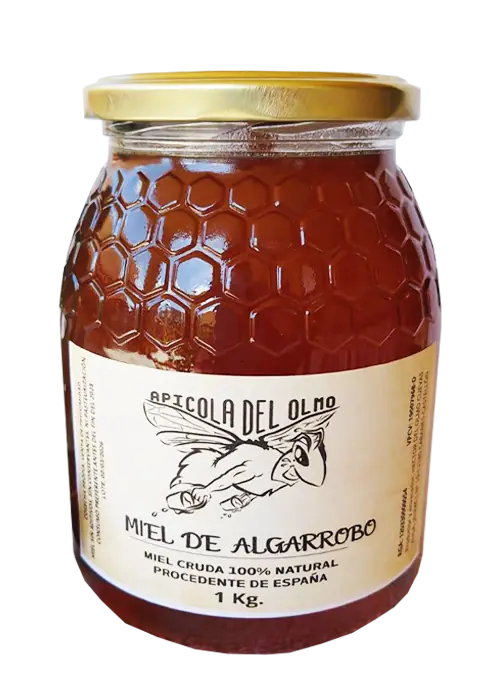 Bote de 1kg de miel de algarrobo